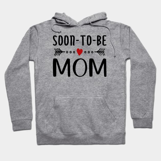 Soon To Be Mom Mother's Day Calligraphy Quote Hoodie by Jasmine Anderson